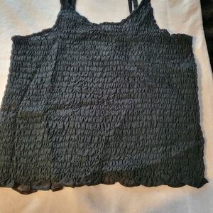 Black Sexy Popcorn Style Women's Top Size 2x..NWT